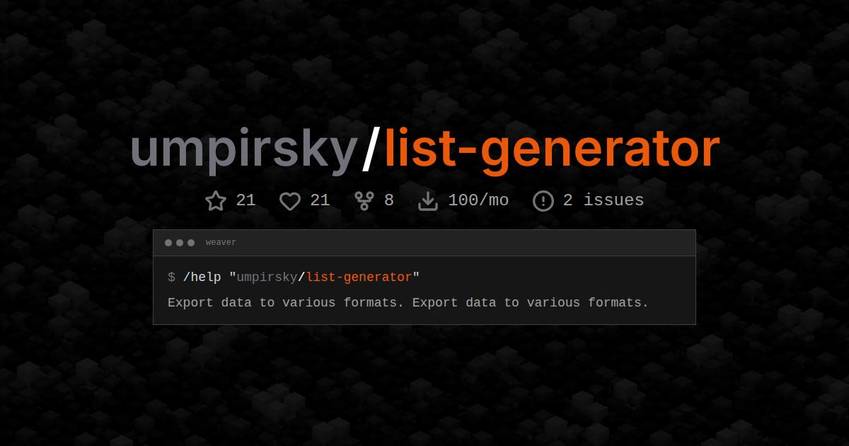 umpirsky/list-generator