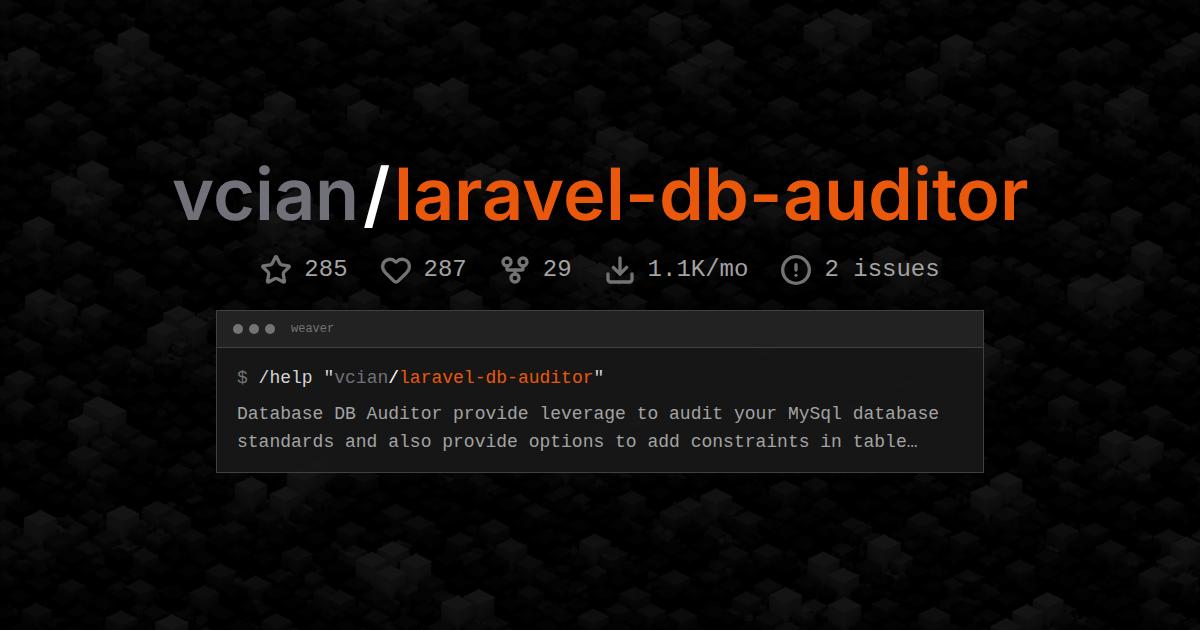 vcian/laravel-db-auditor