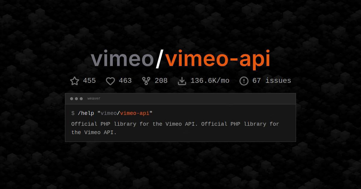 vimeo/vimeo-api