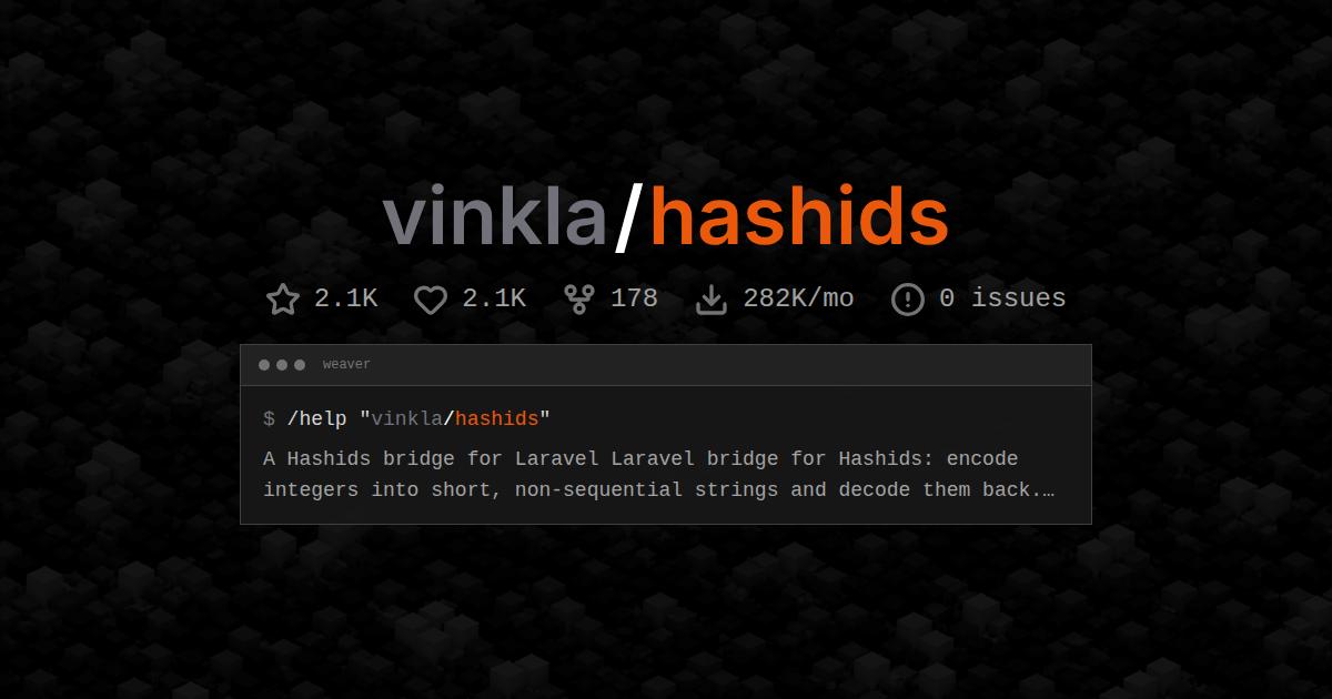 vinkla/hashids