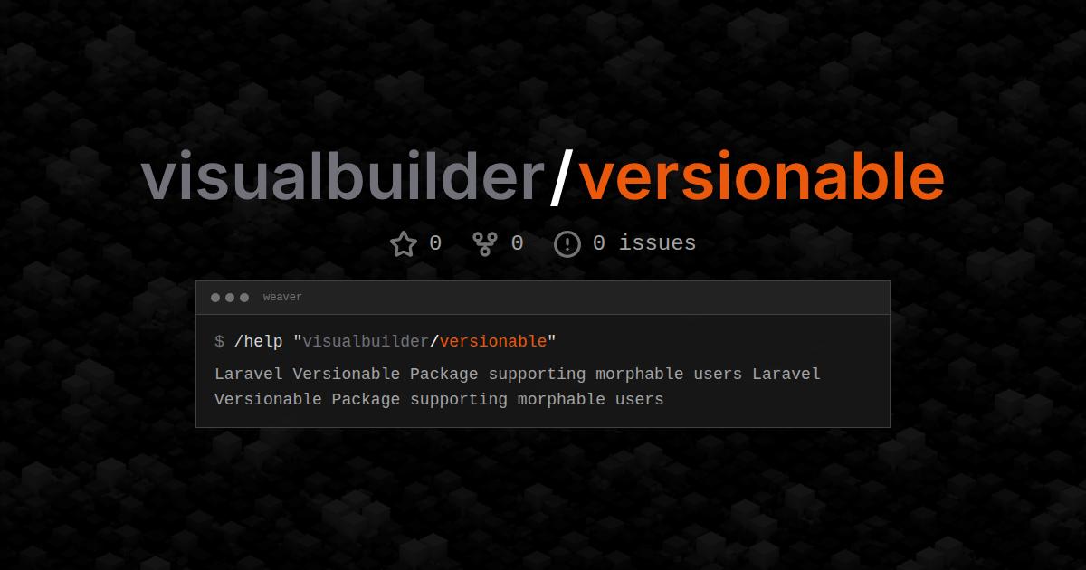 visualbuilder/versionable