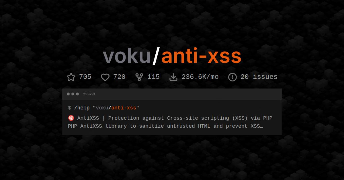voku/anti-xss