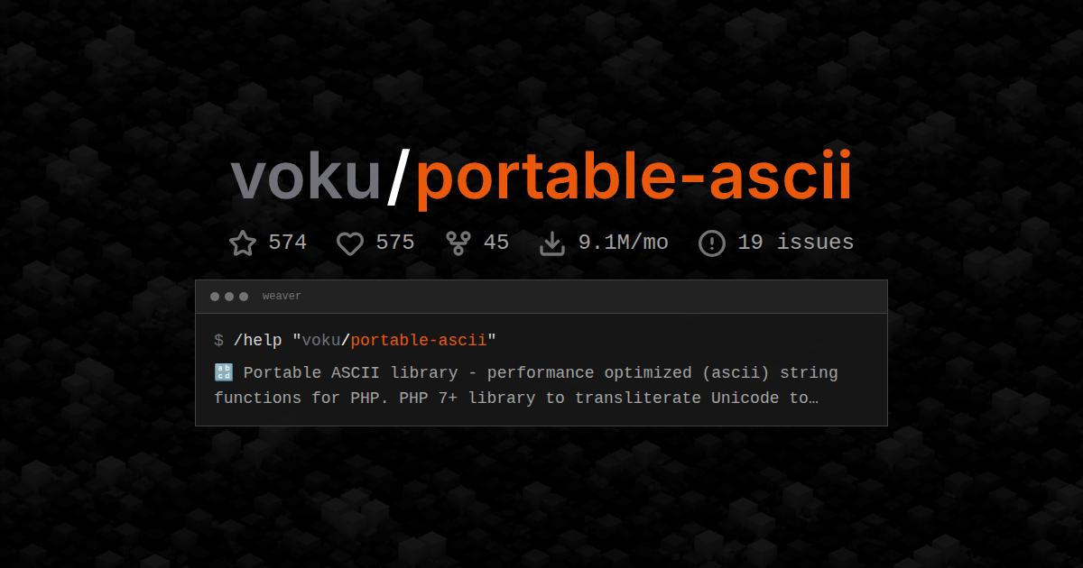 voku/portable-ascii