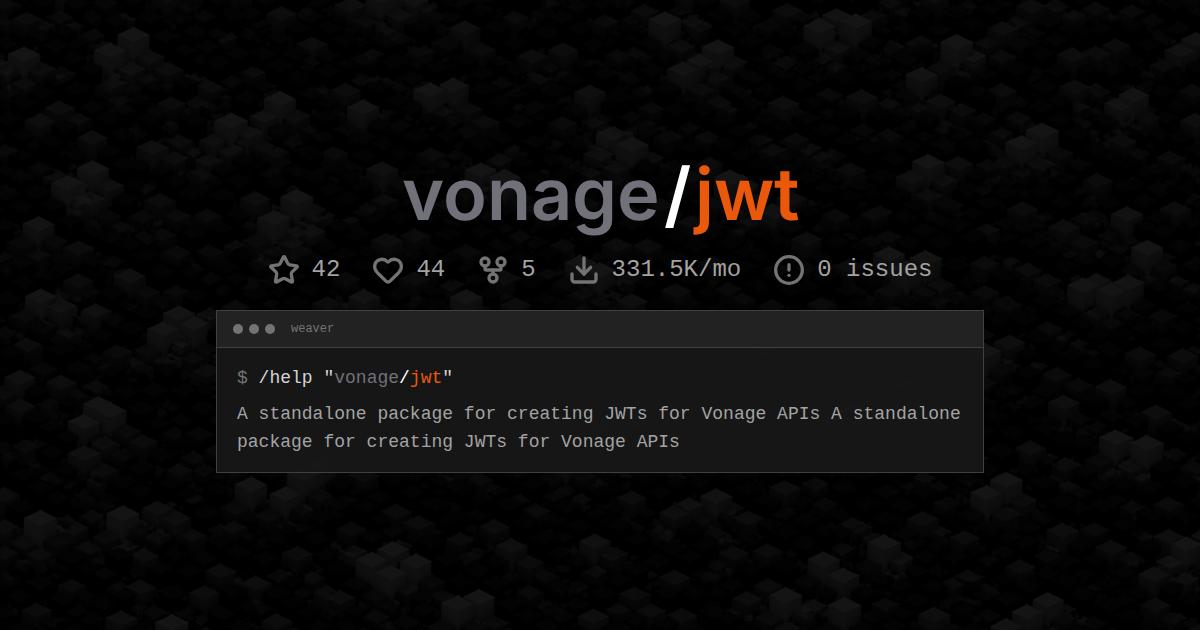 vonage/jwt
