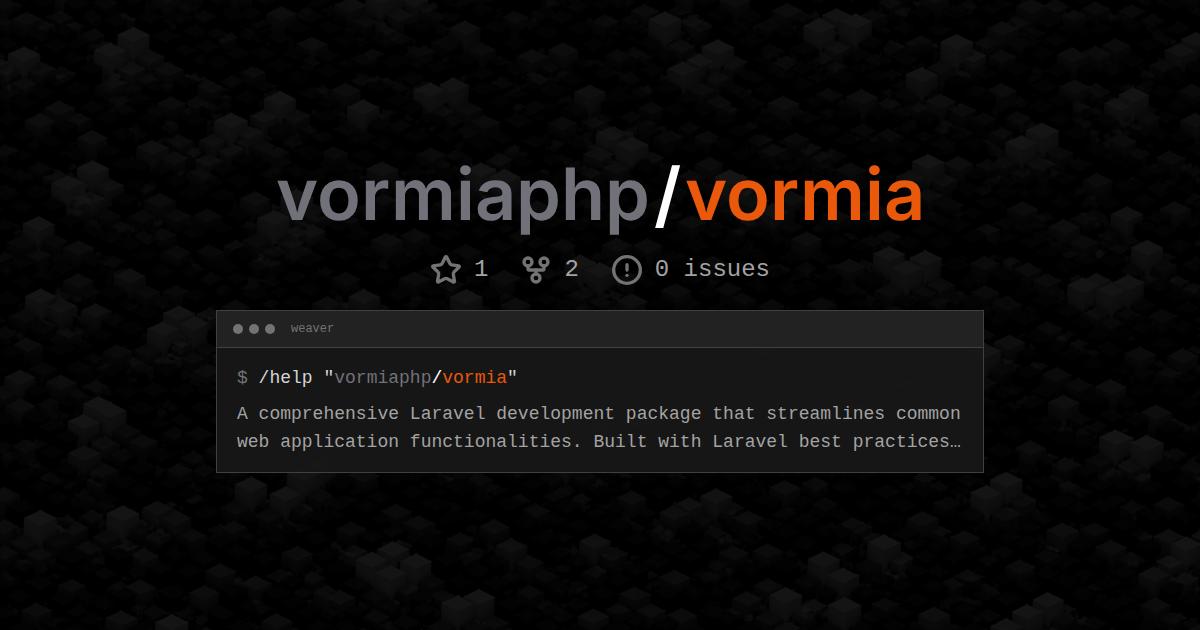 vormiaphp/vormia