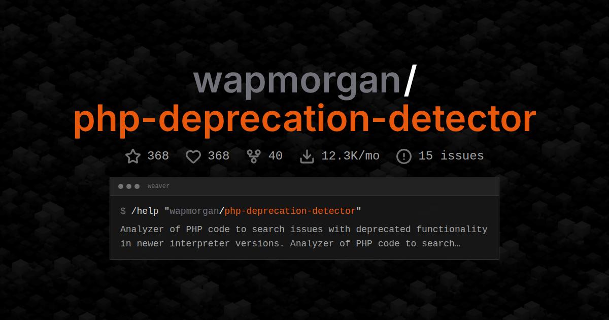 wapmorgan/php-deprecation-detector