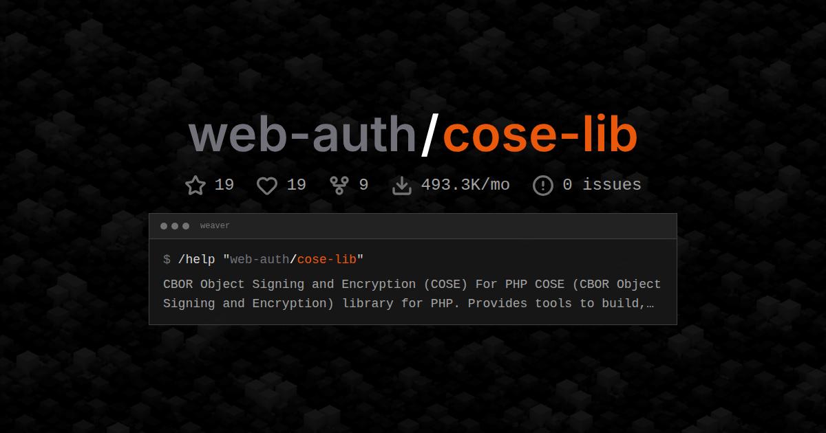 web-auth/cose-lib