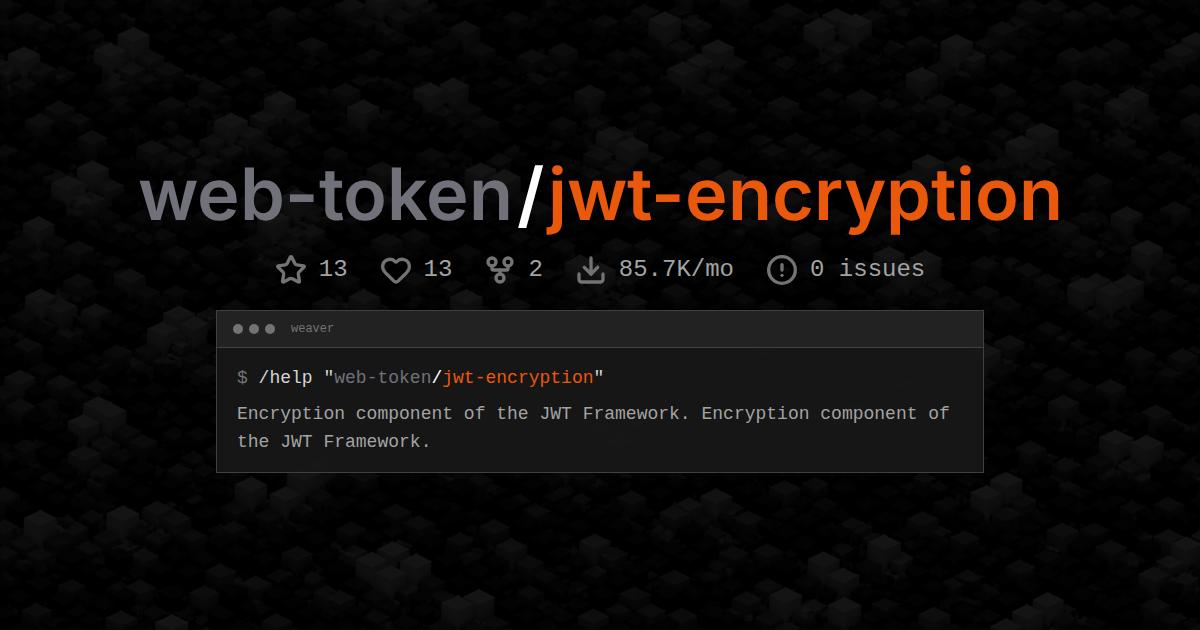 web-token/jwt-encryption