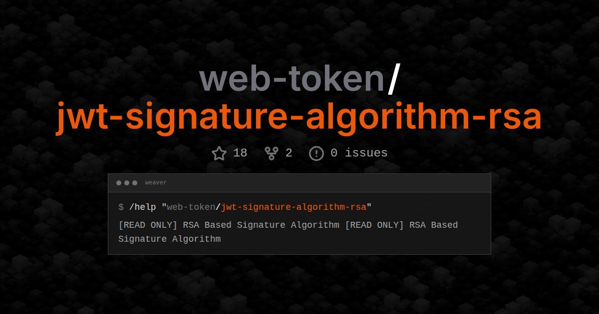web-token/jwt-signature-algorithm-rsa