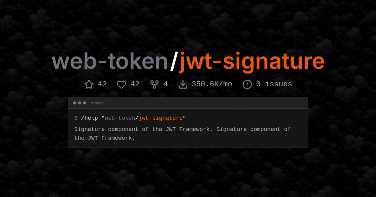 web-token/jwt-signature