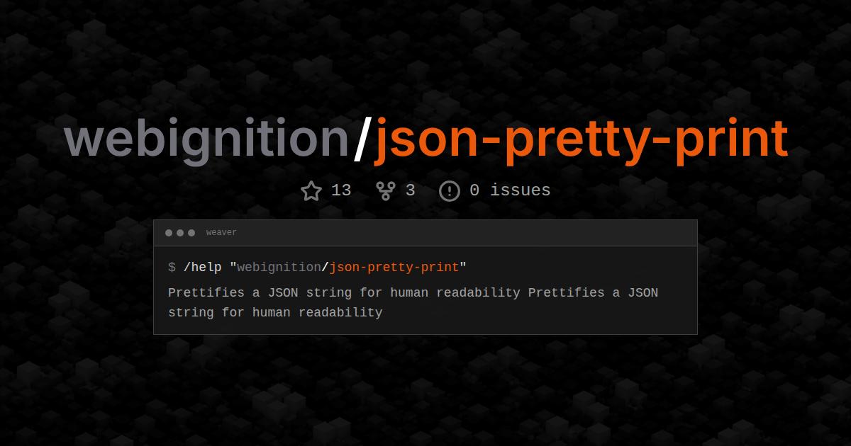 webignition/json-pretty-print