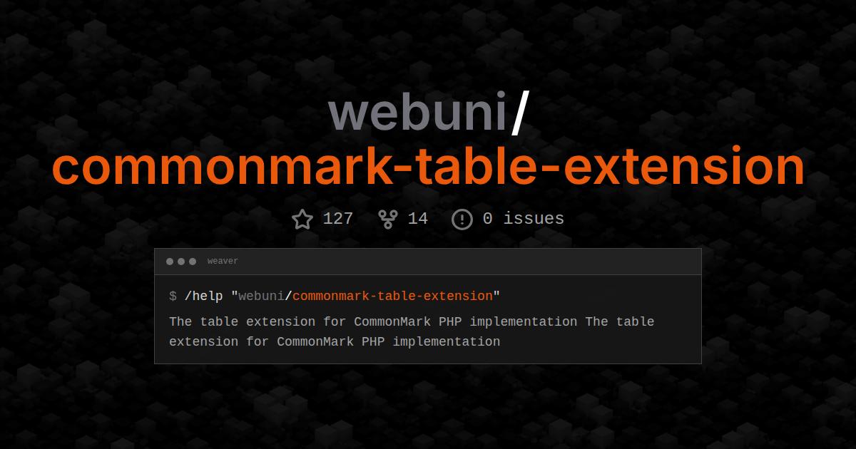 webuni/commonmark-table-extension