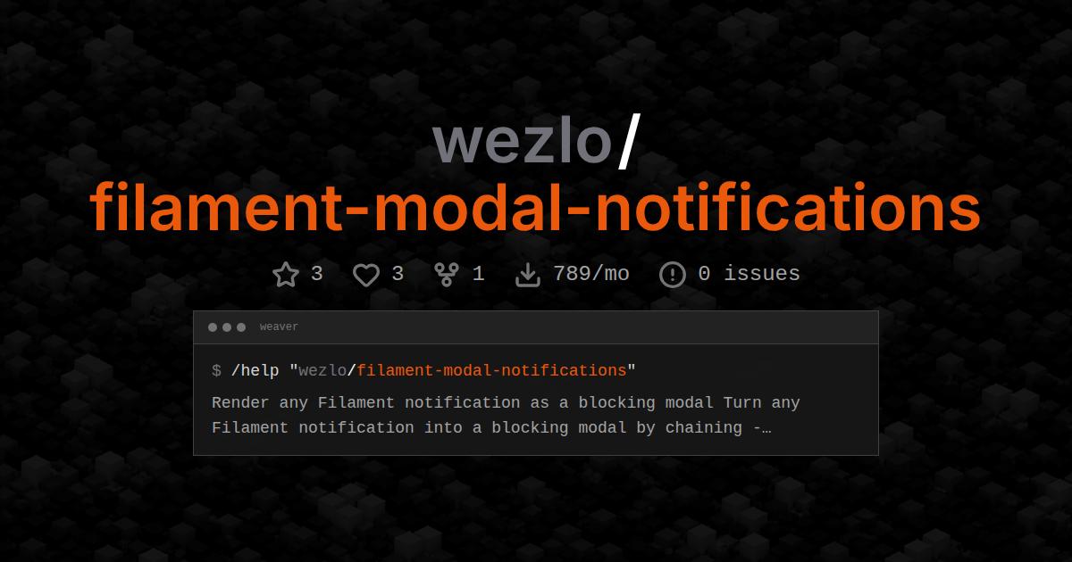 wezlo/filament-modal-notifications