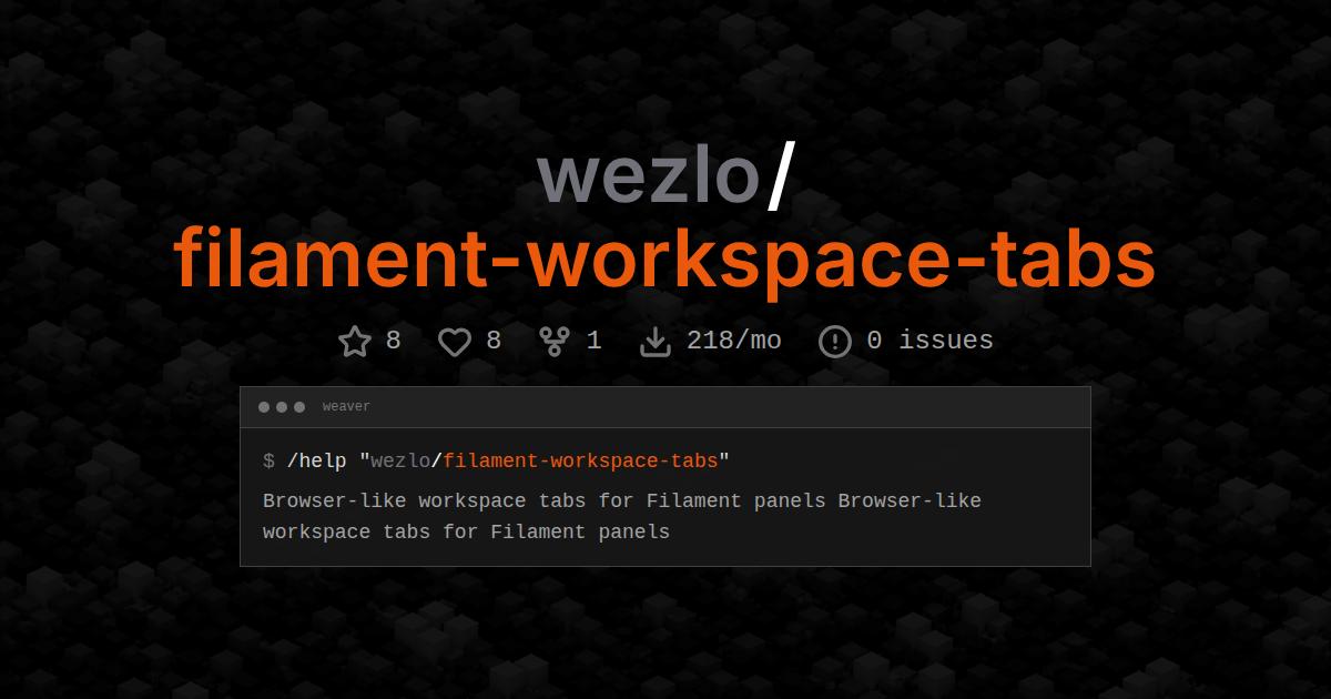 wezlo/filament-workspace-tabs