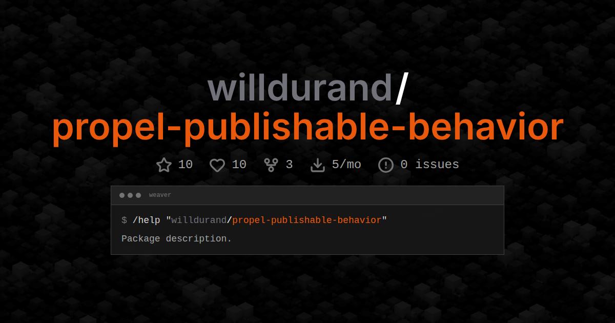 willdurand/propel-publishable-behavior