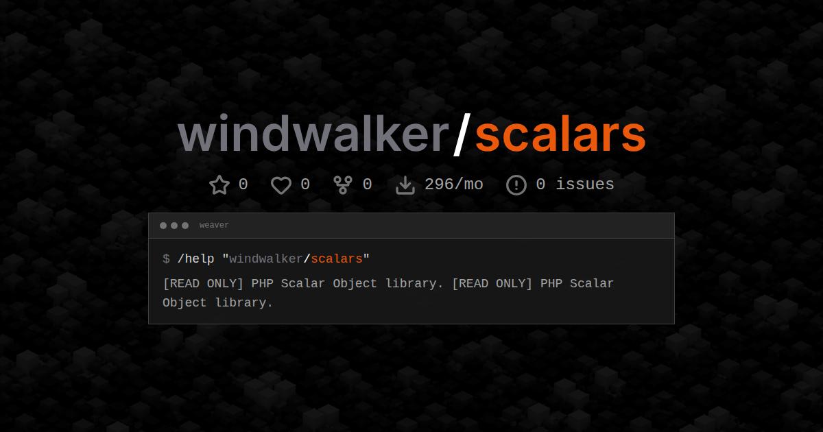 windwalker/scalars
