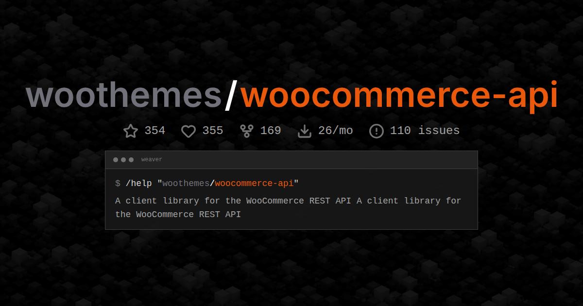 woothemes/woocommerce-api