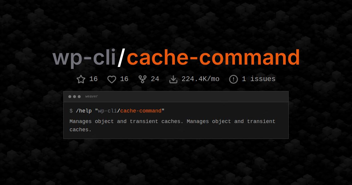 wp-cli/cache-command