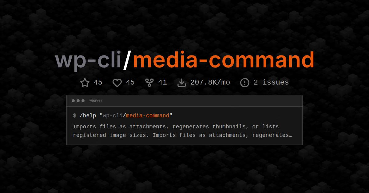 wp-cli/media-command