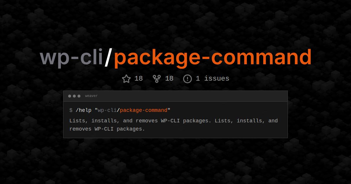 wp-cli/package-command