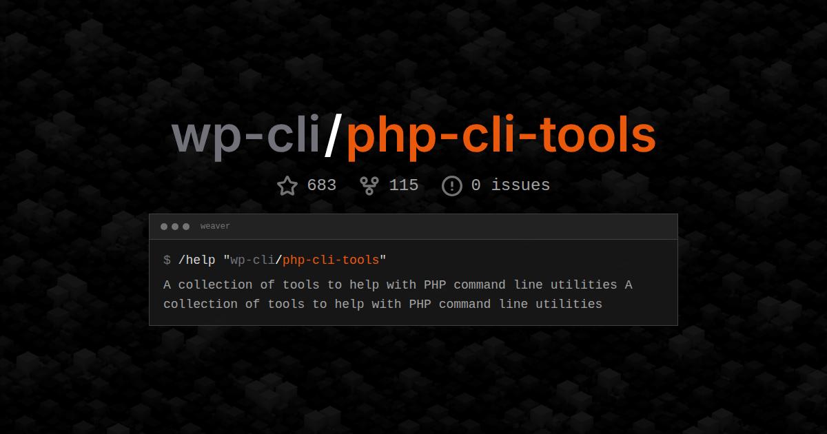 wp-cli/php-cli-tools