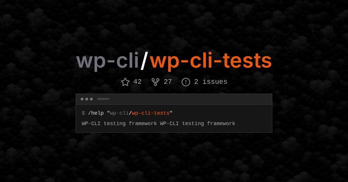 wp-cli/wp-cli-tests