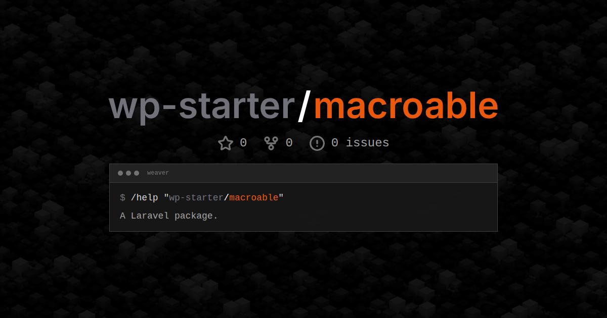wp-starter/macroable