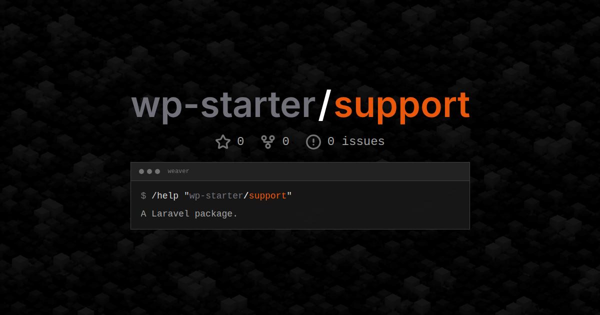 wp-starter/support