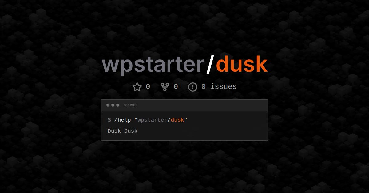 wpstarter/dusk