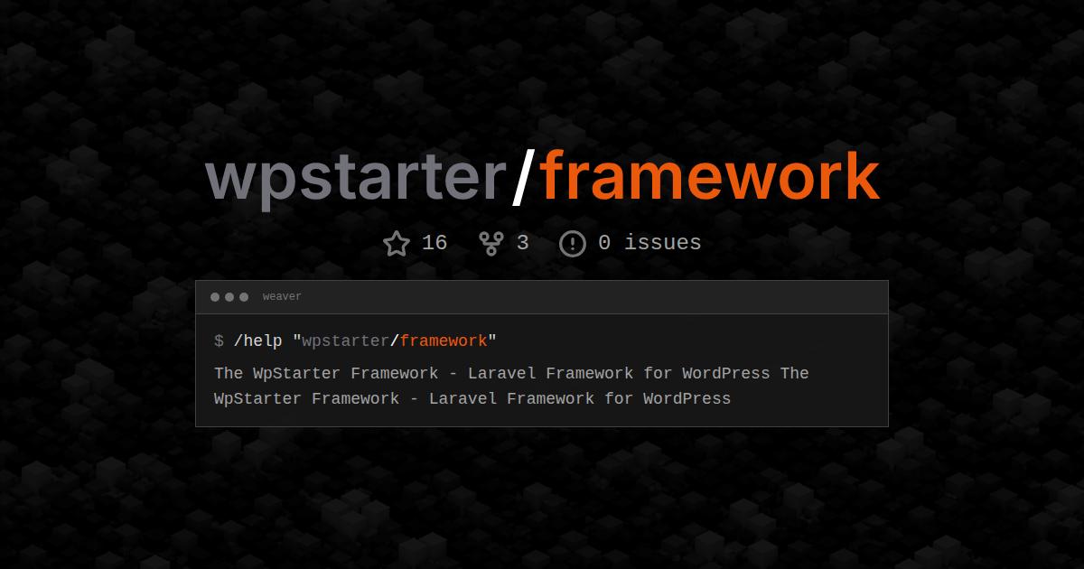 wpstarter/framework