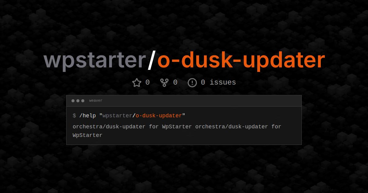 wpstarter/o-dusk-updater