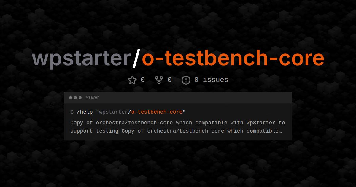 wpstarter/o-testbench-core