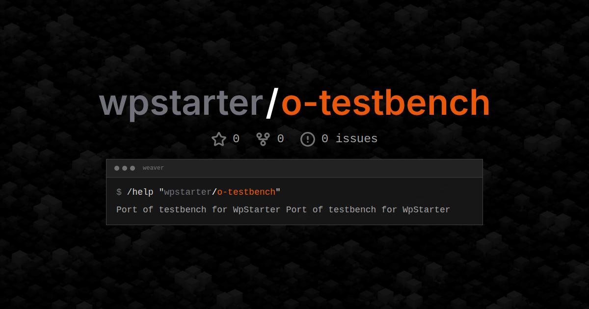 wpstarter/o-testbench