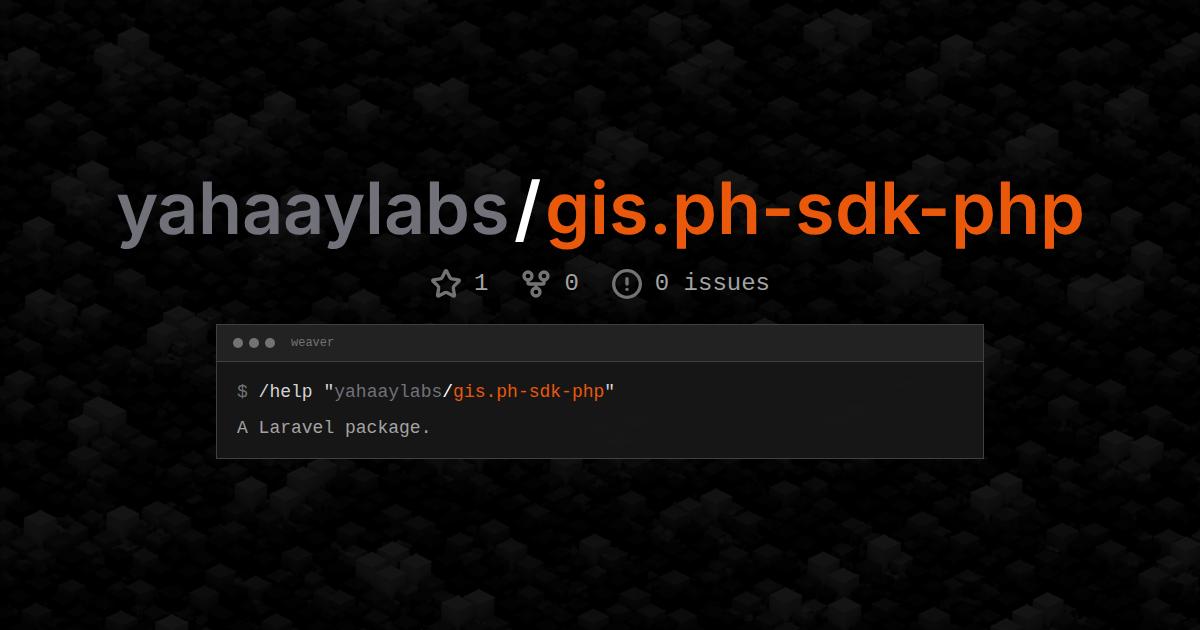 yahaaylabs/gis.ph-sdk-php