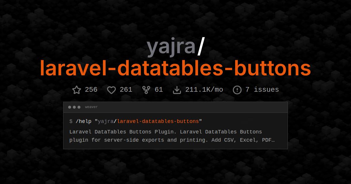 yajra/laravel-datatables-buttons