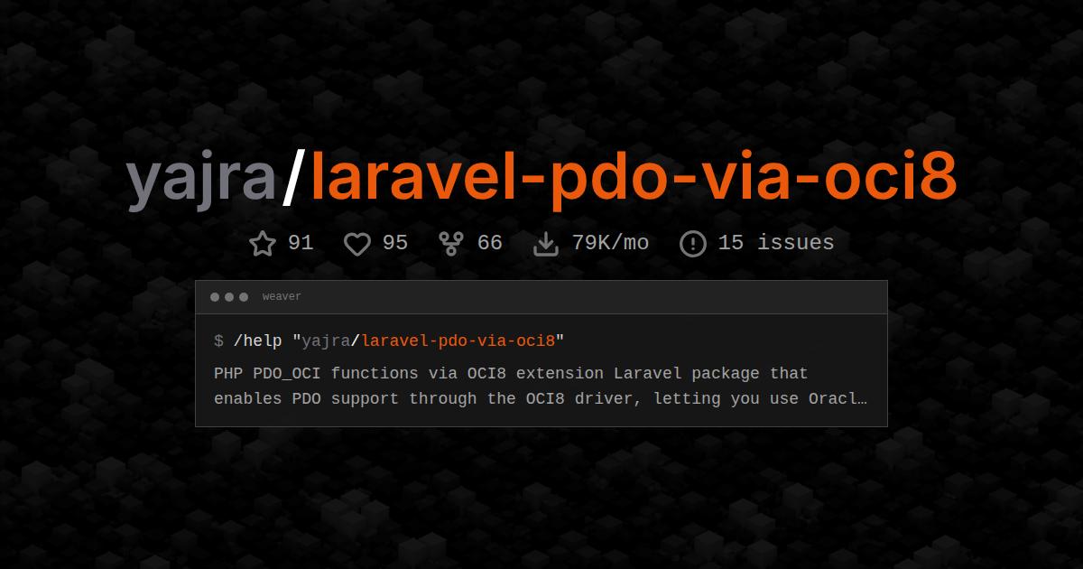 yajra/laravel-pdo-via-oci8