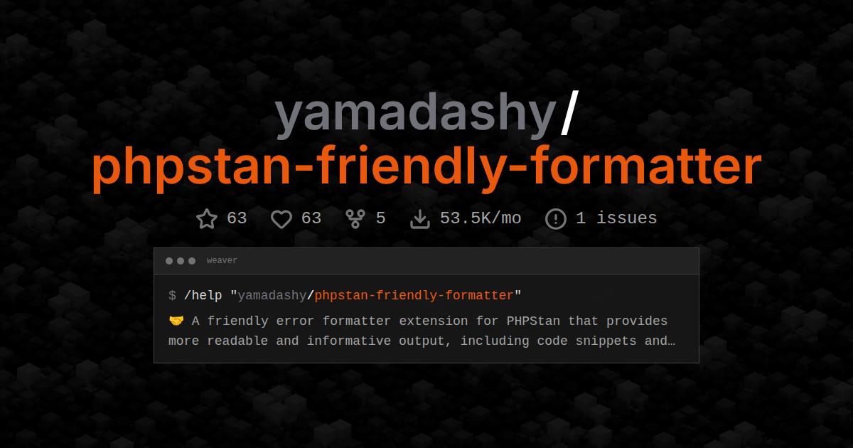 yamadashy/phpstan-friendly-formatter