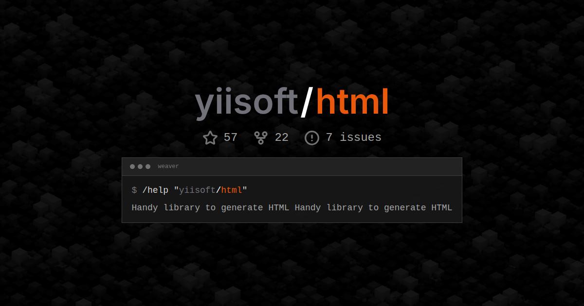 yiisoft/html