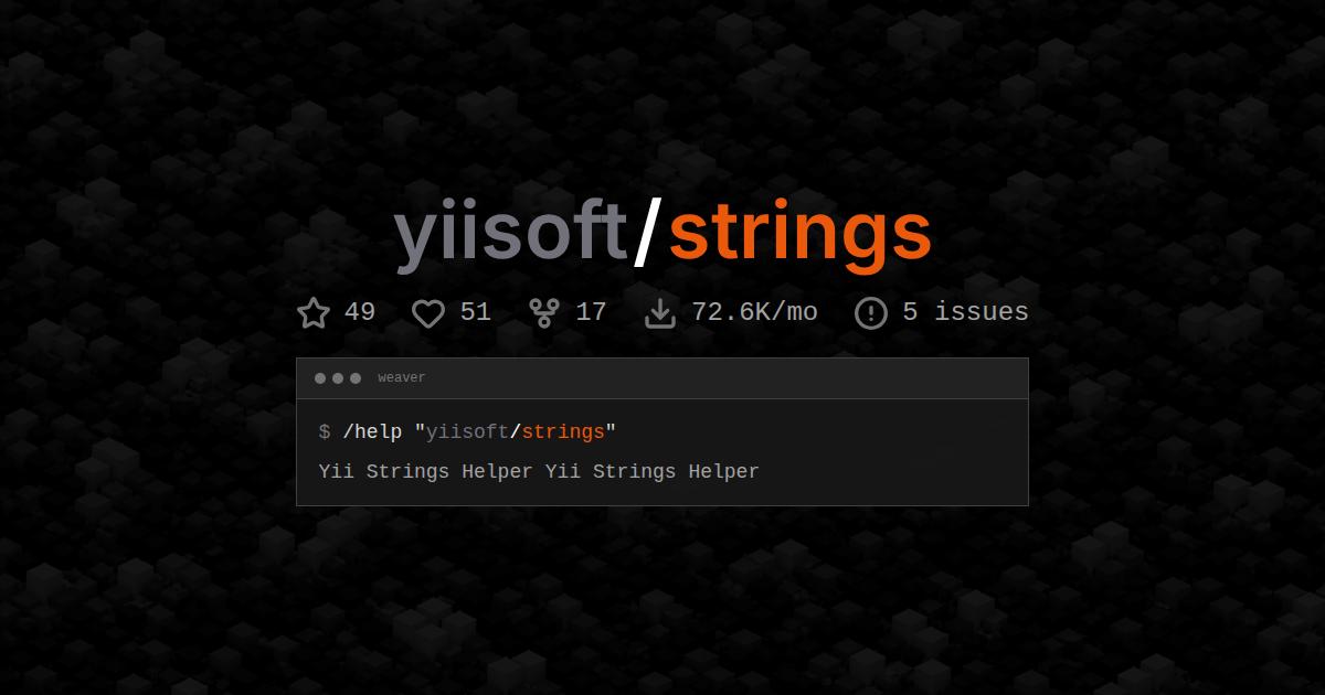 yiisoft/strings
