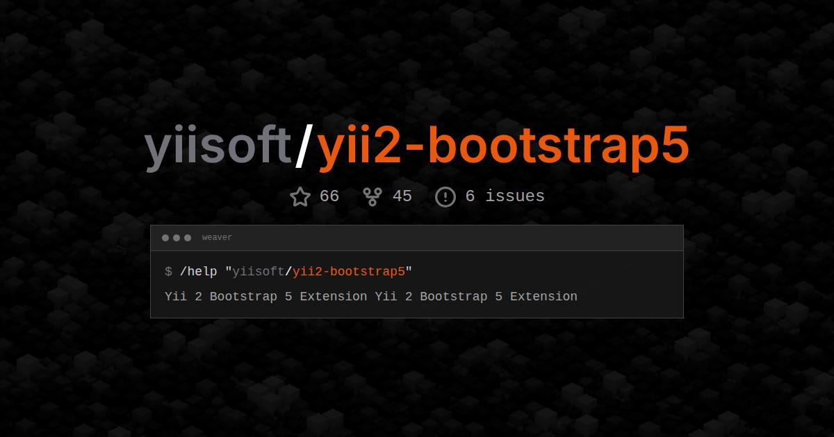 yiisoft/yii2-bootstrap5