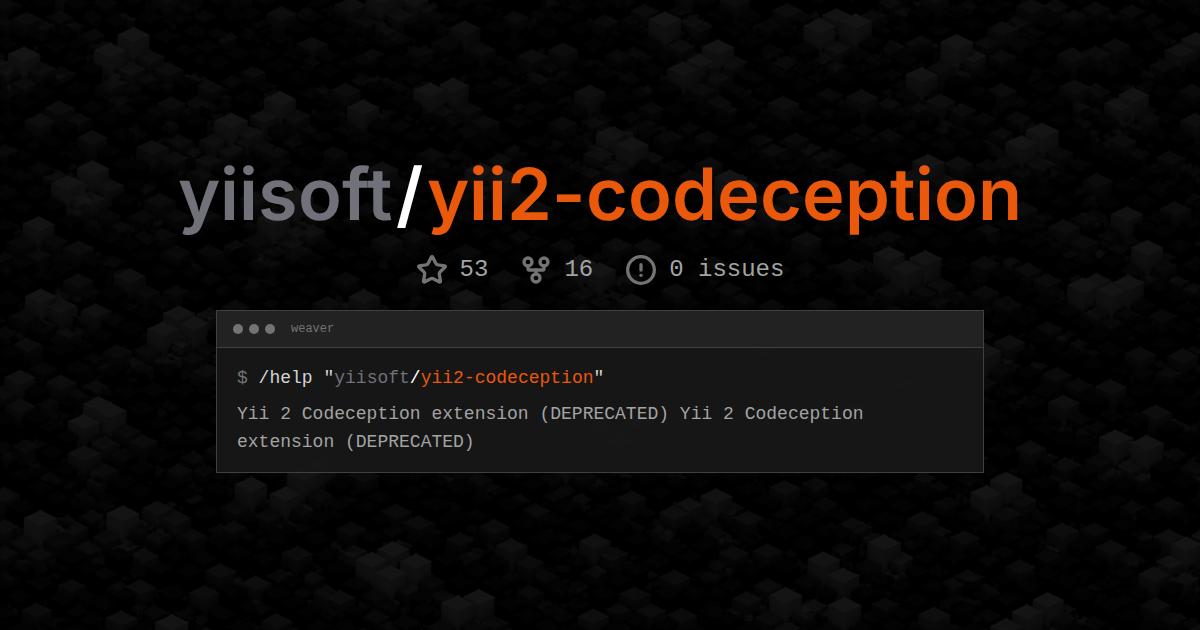 yiisoft/yii2-codeception