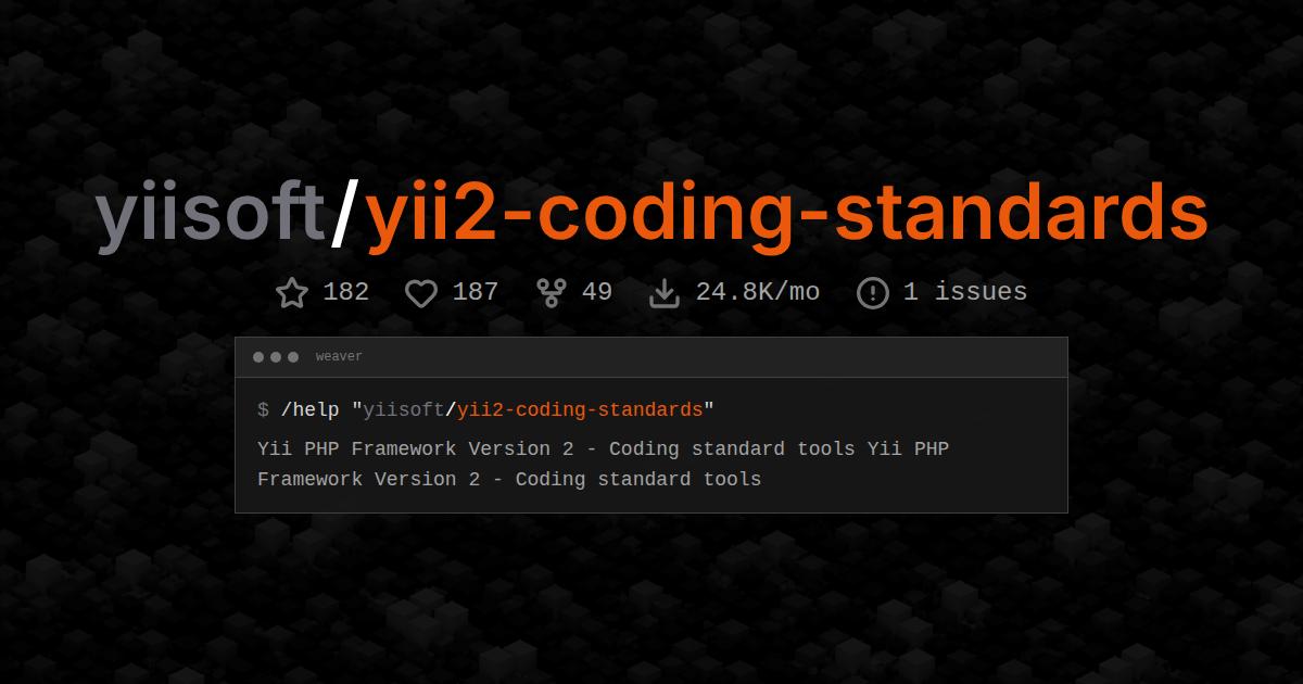 yiisoft/yii2-coding-standards