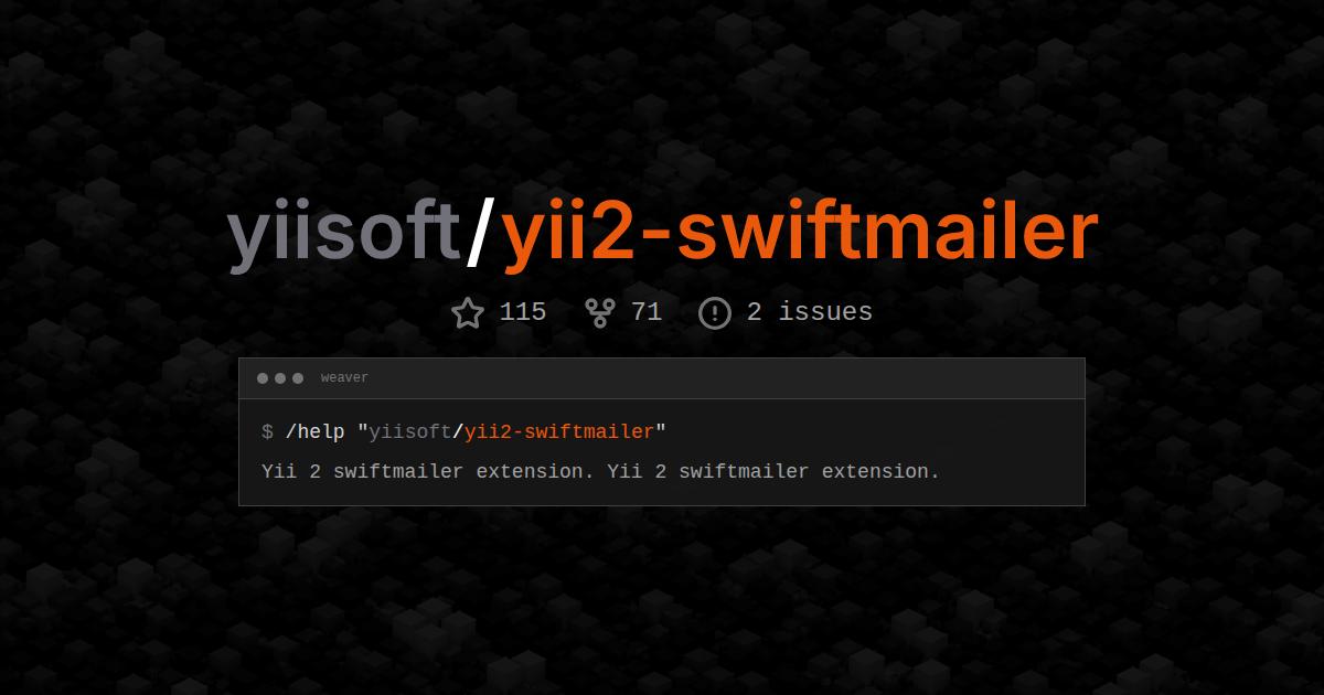 yiisoft/yii2-swiftmailer