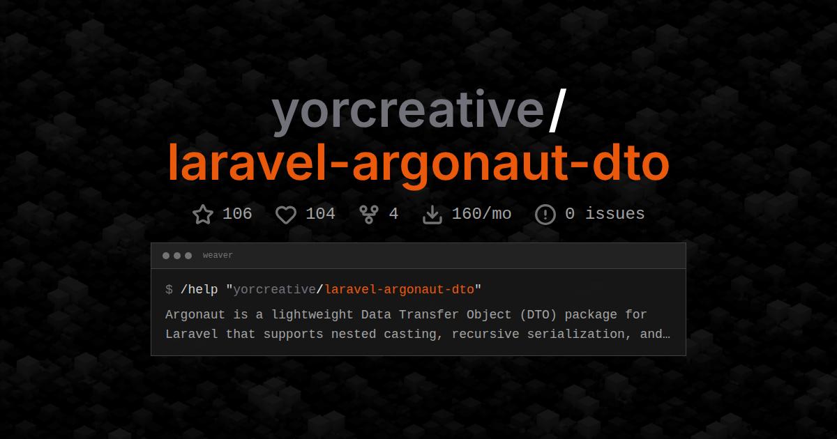 yorcreative/laravel-argonaut-dto