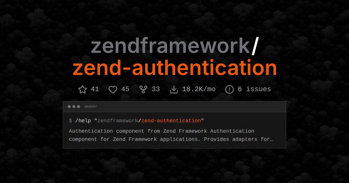 zendframework/zend-authentication