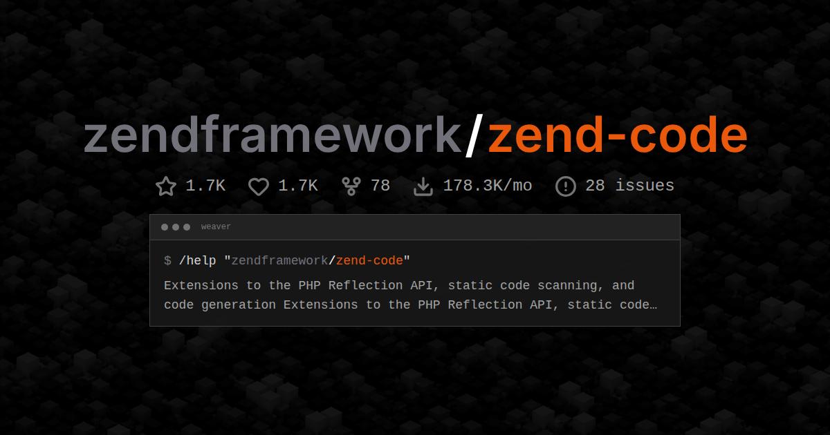 zendframework/zend-code