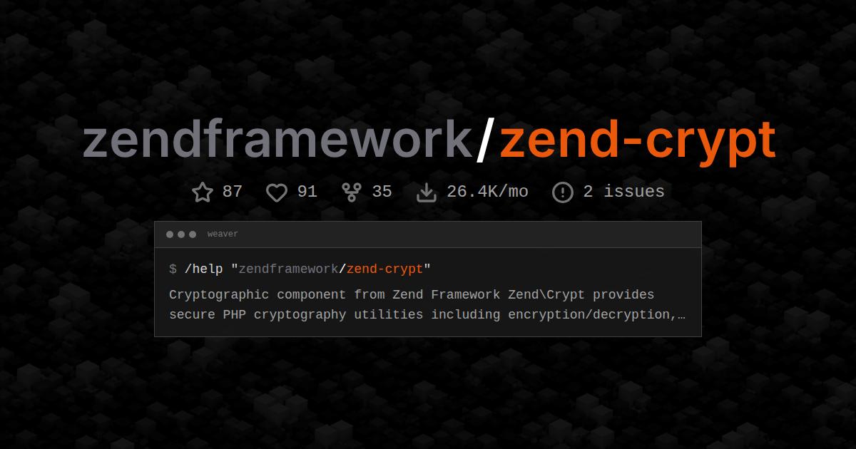 zendframework/zend-crypt