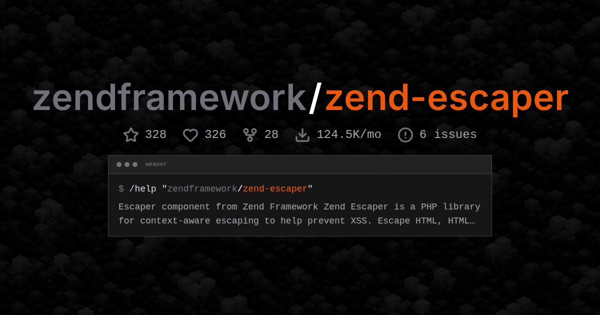 zendframework/zend-escaper