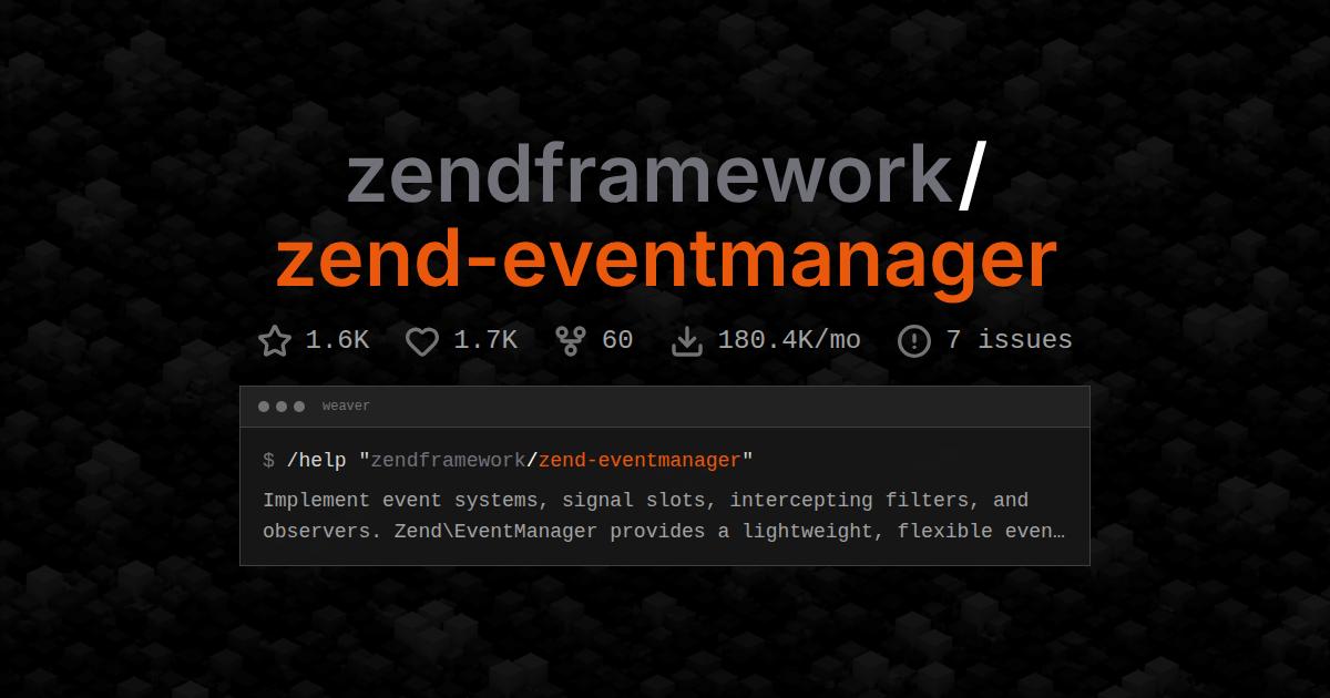zendframework/zend-eventmanager