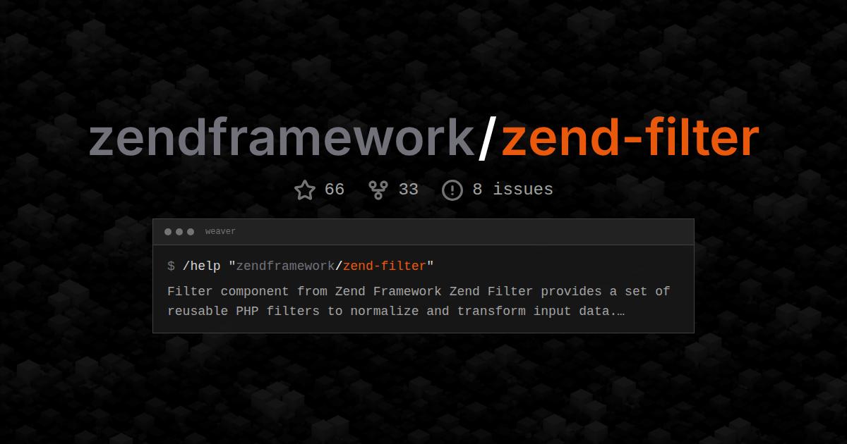 zendframework/zend-filter